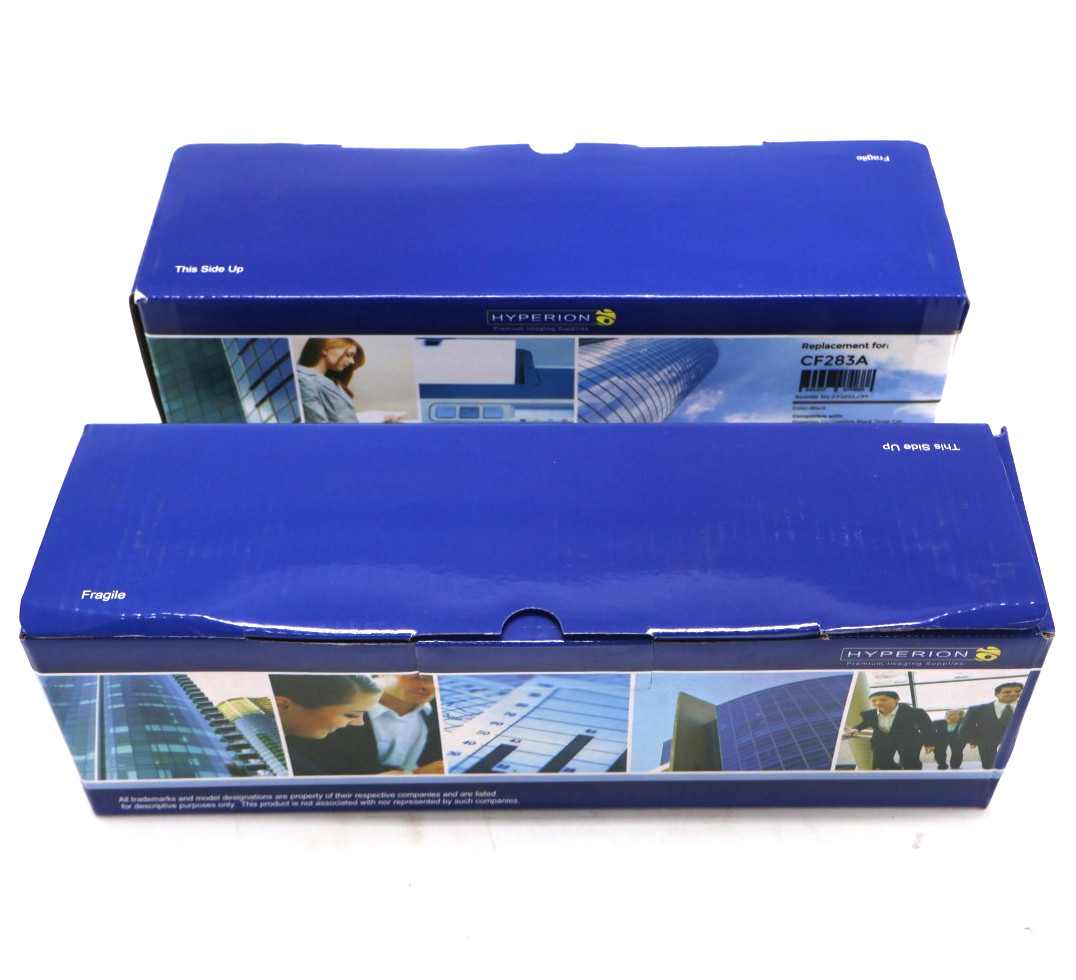 Lot of 2 Hyperion CF283A Black Toner Cartridge For HP LaserJet M125 M127 M201 M2