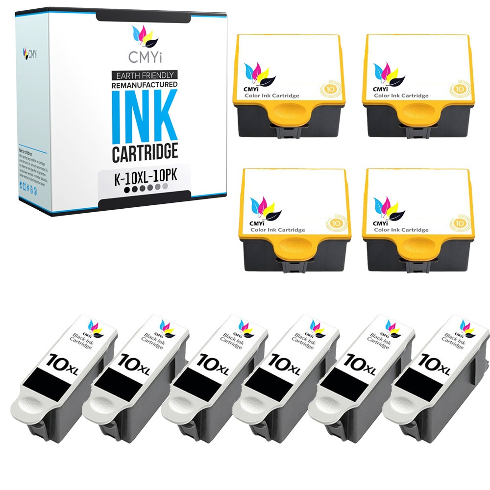 10PK CMYi Compatible 10C & 10B Ink Cartridge for Kodak EasyShare 5100 5300 5500