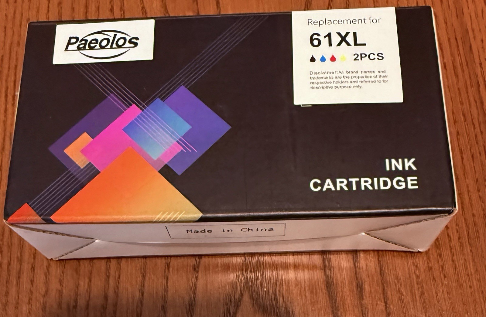Black Ink Cartridge 61XL HP Compatible - 2pcs