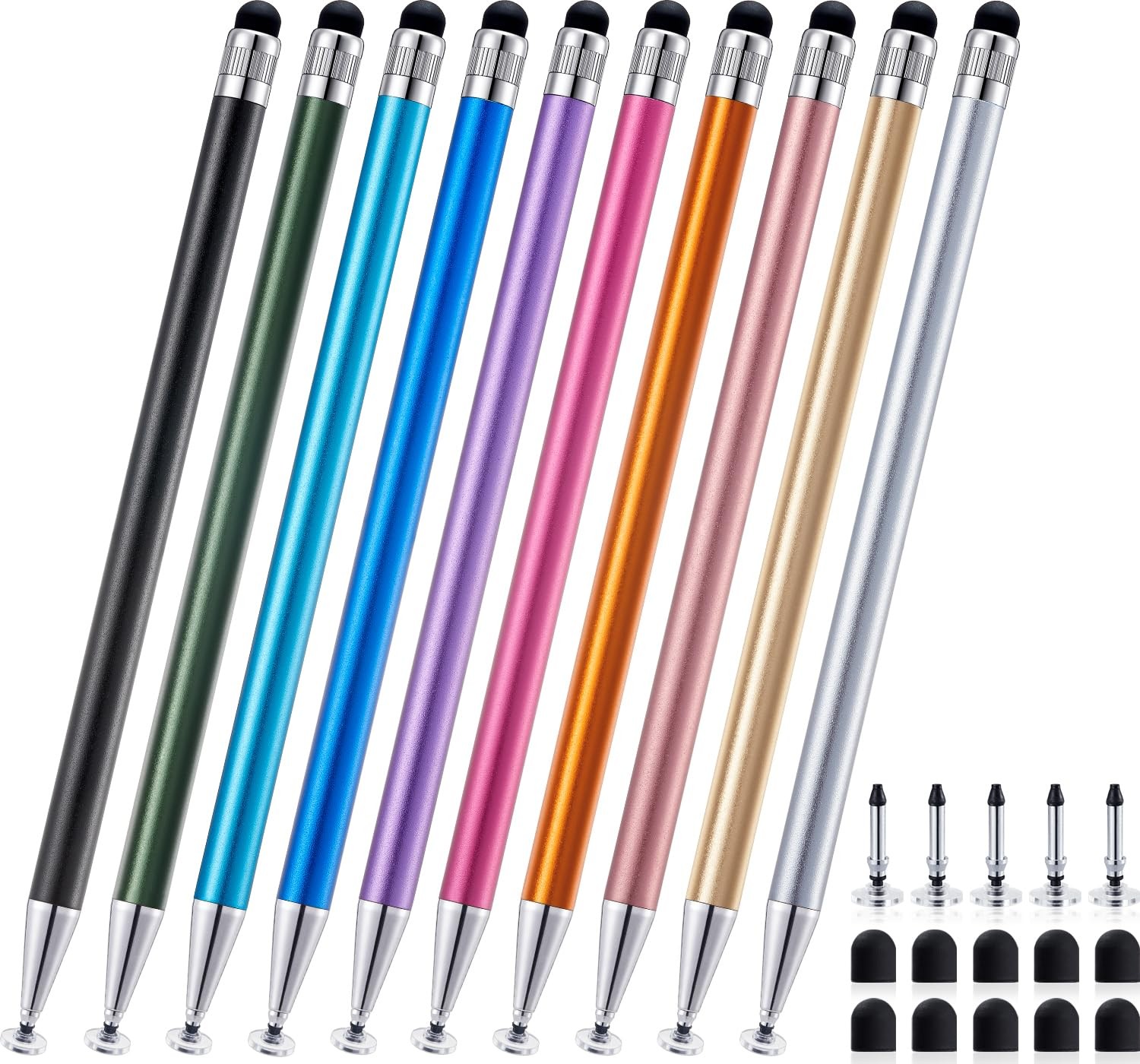 LINFANC 10Pcs 2-in-1 Stylus Pen for Touchscreen Stylus Pen for iPad Pencil