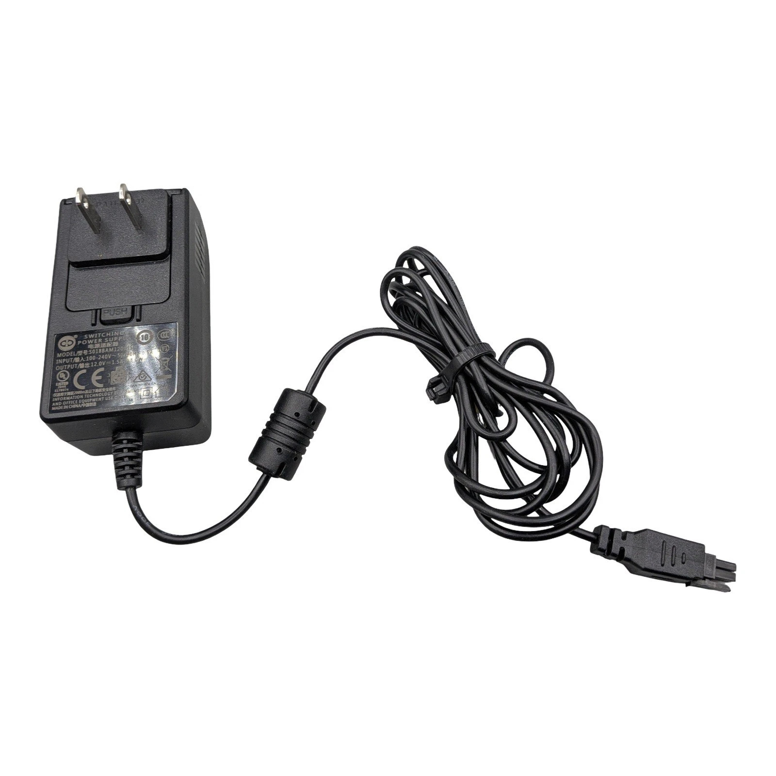 CQ Switching Power Supply  12V 1.5A 18W 4-Pin AC Adapter S018BAM1200150