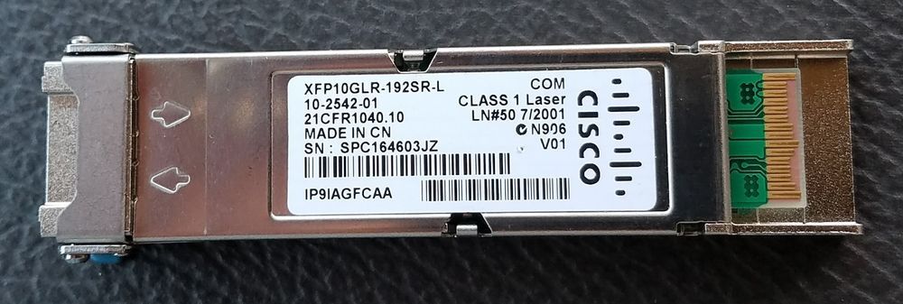 CiscoXFP-10GLR-192SR-L MULTRIATE 10GBASE-LR/LW 1310NM SMF TRANSCEIVER 10-2542-01