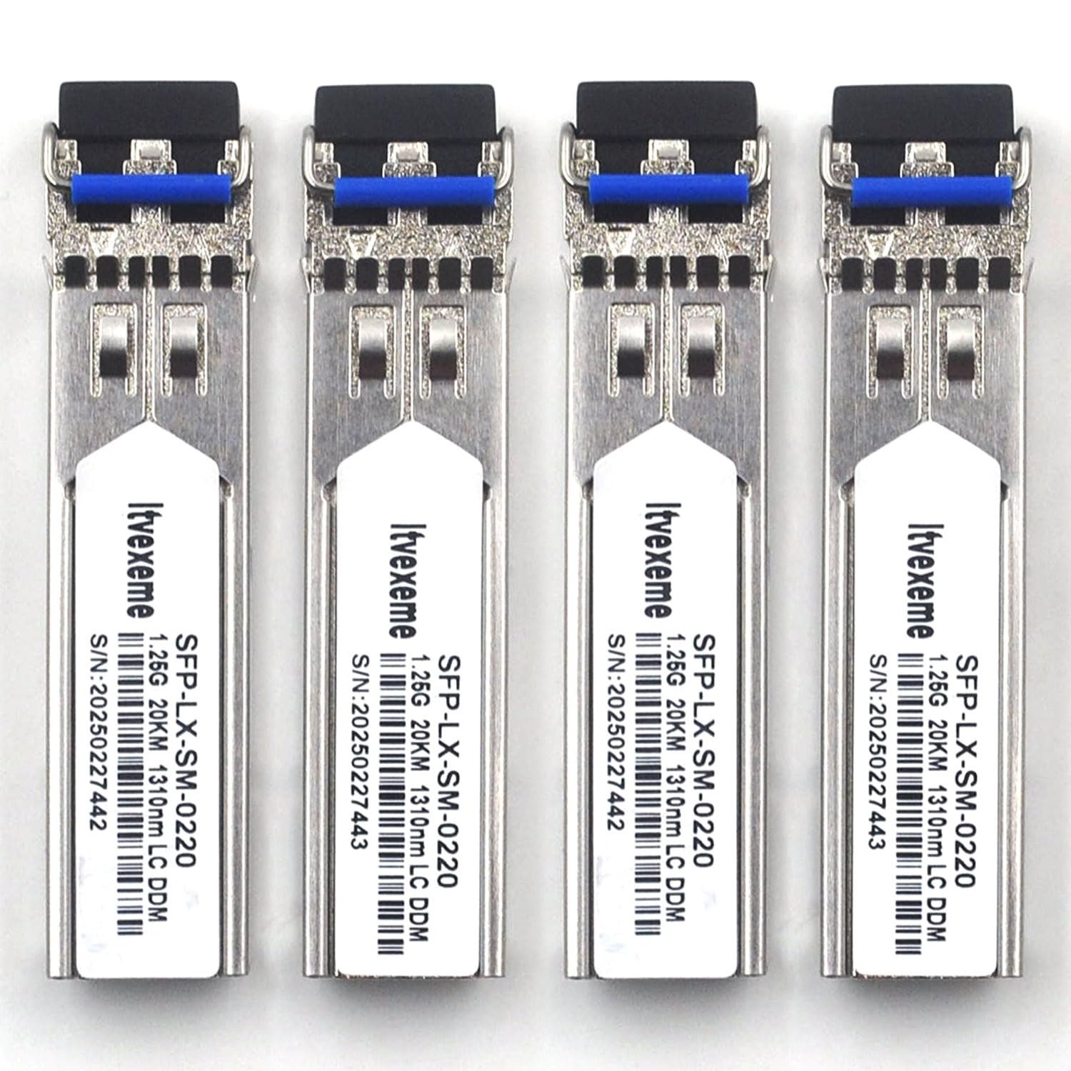 4 PCS 1.25G SFP Network Transceiver Module 1000BaseLX Single Mode 1310nm 20km