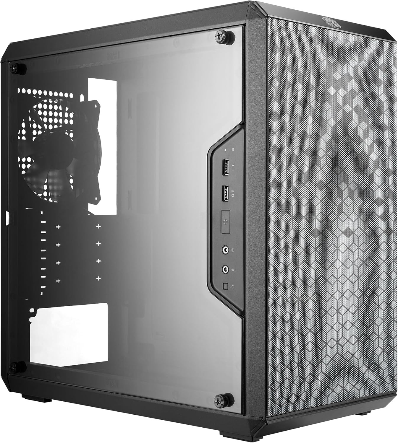 Q300L V1 Micro-Atx PC Case, High Airflow, Transparent Panel