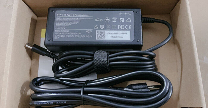 Type-C USB AC Adapter for Dell Chromebook 3100 3300 3380 3400 3500 5190 5300 65W