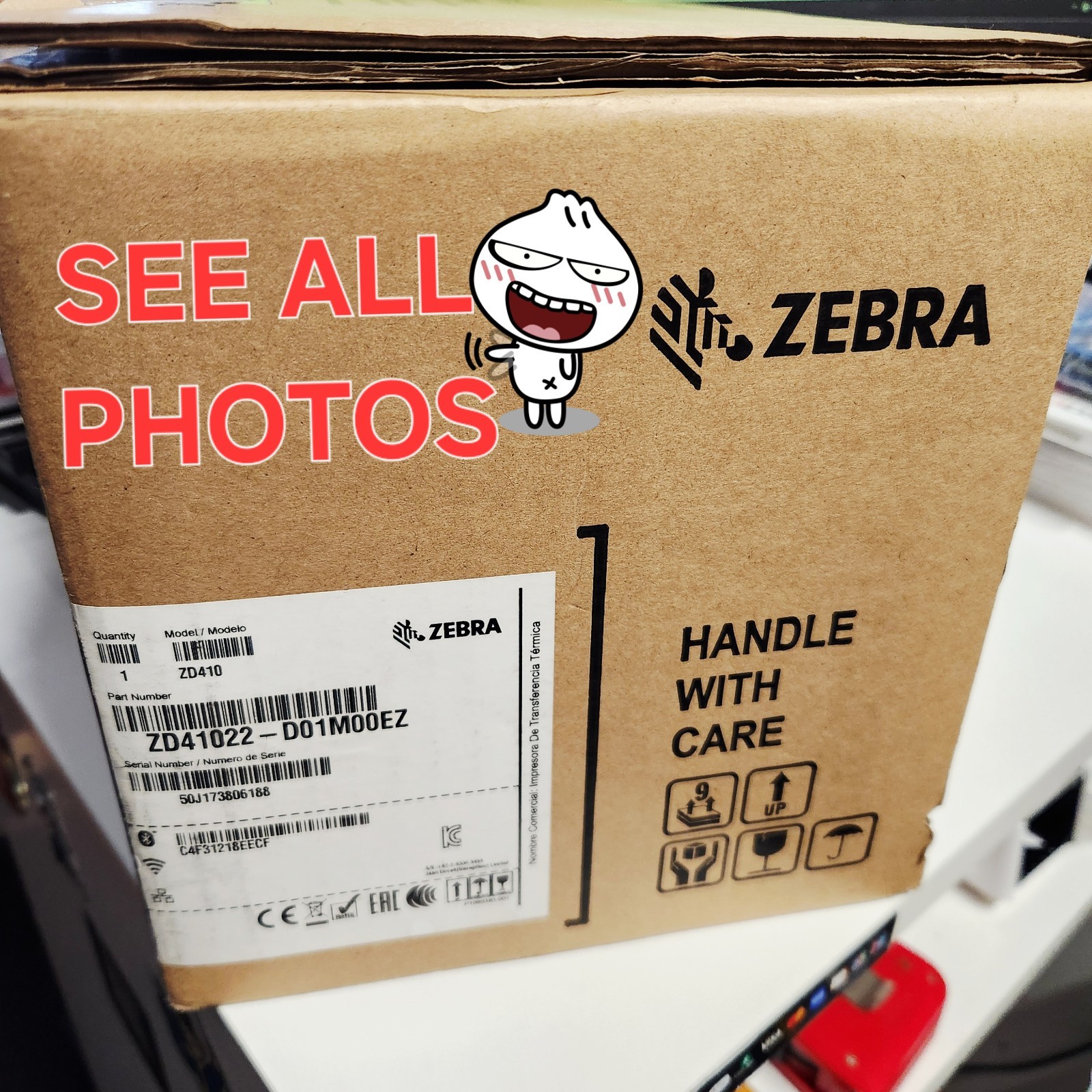 Zebra ZD410 Barcode Label Printer USB: Inc USB, Power - OPEN BOX