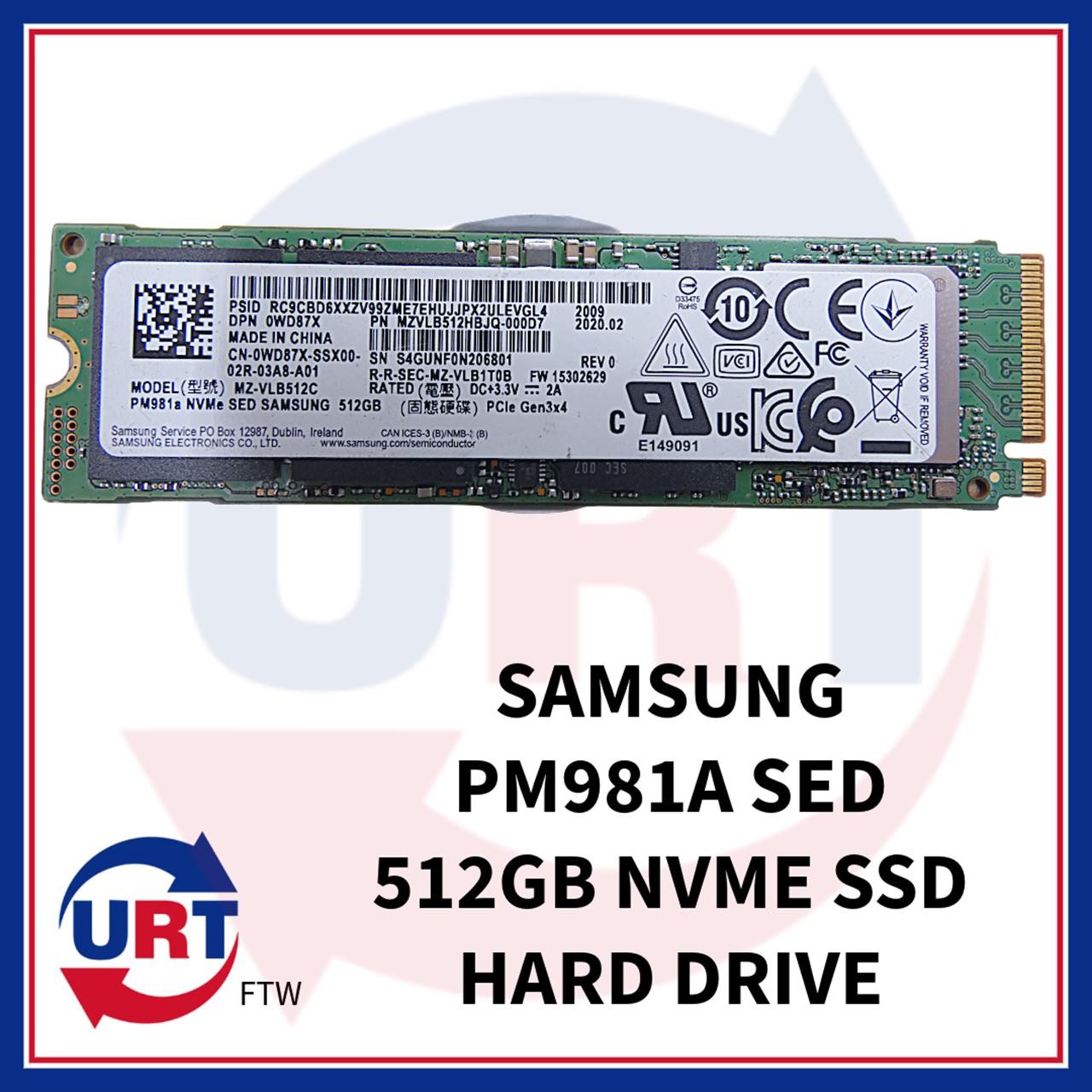SAMSUNG PM981A NVME SED 512GB NVME SSD HARD DRIVE #198248#