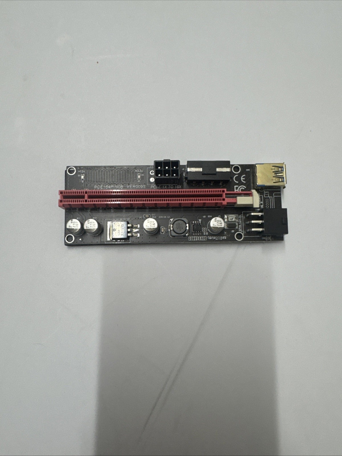  GPU Riser PCE164P-N08 VER009S PCI-E 1X TO 16X ADAPTER