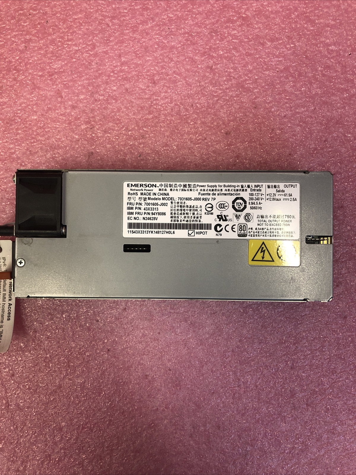 94Y8086 IBM 750W POWER SUPPLY FOR X36-- M4 SYSM