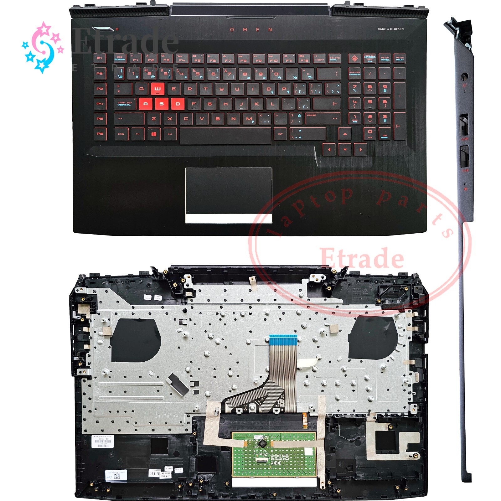 New Orig For HP OMEN 3 Plus 17-AN TPN-Q195 Series Palmrest With Backlit Keyboard
