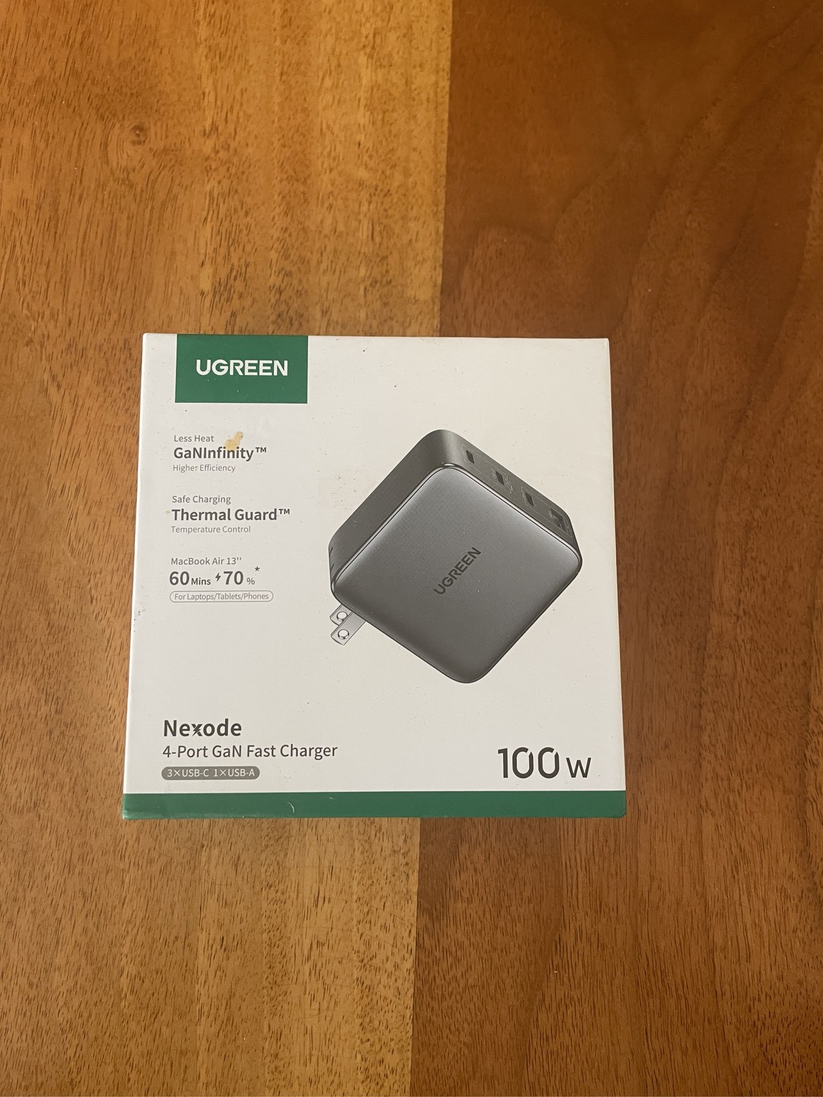 UGREEN Nexode 100W GaN Fast Charger, 4-Port USB-C Wall Power Adapter
