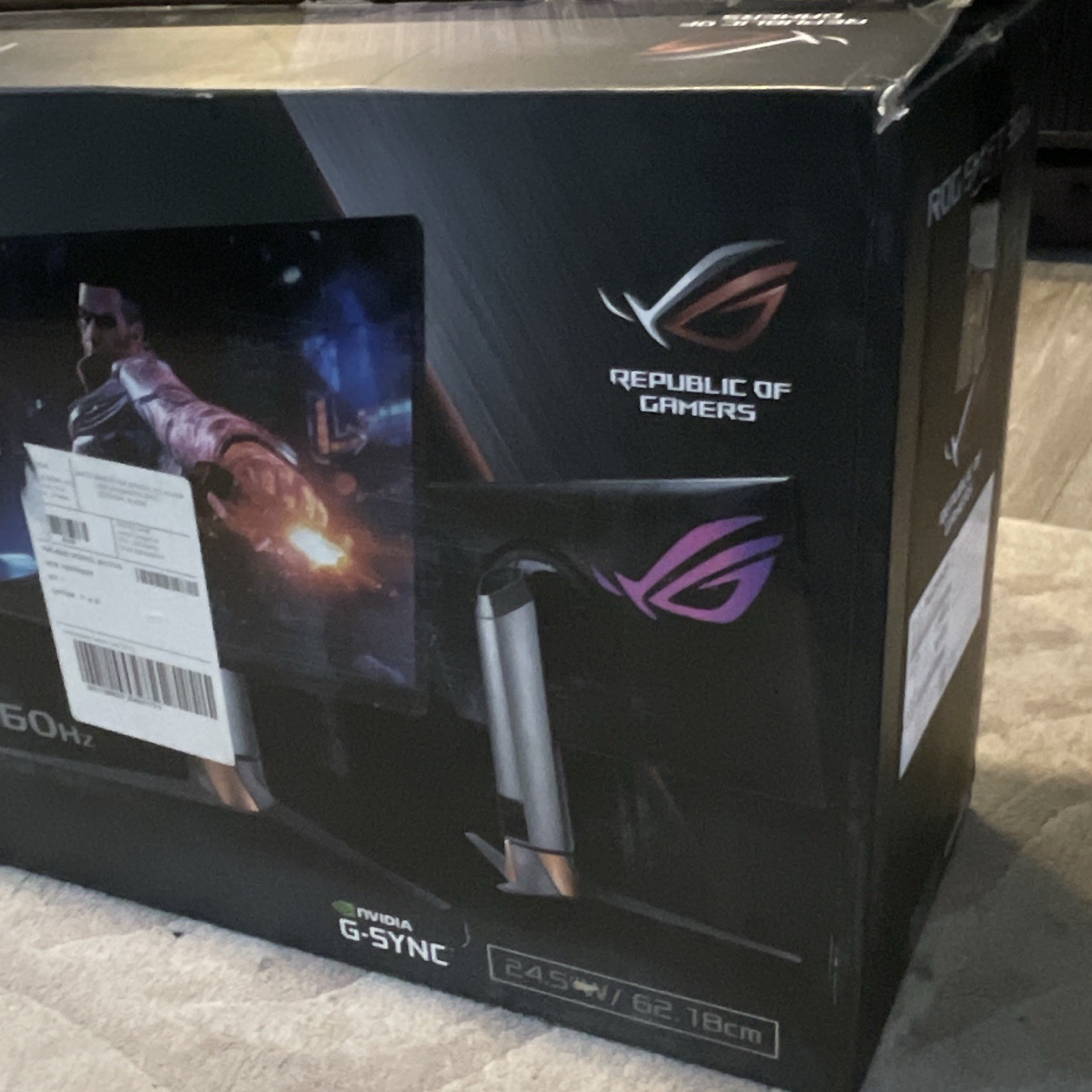 Republic of Gamers RPG Swift 360hz 24.5 Inch Monitor with Stand and Power Cord