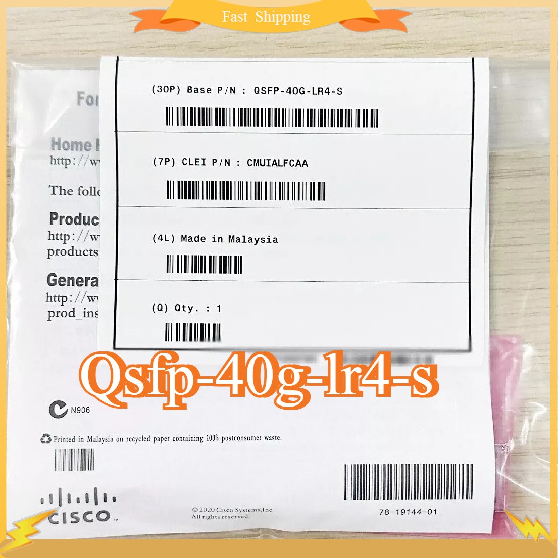 Cisco  Qsfp-40g-lr4-s QSFP 40gbase-lr4 1310 NM SMF 10km LC Transceiver Module