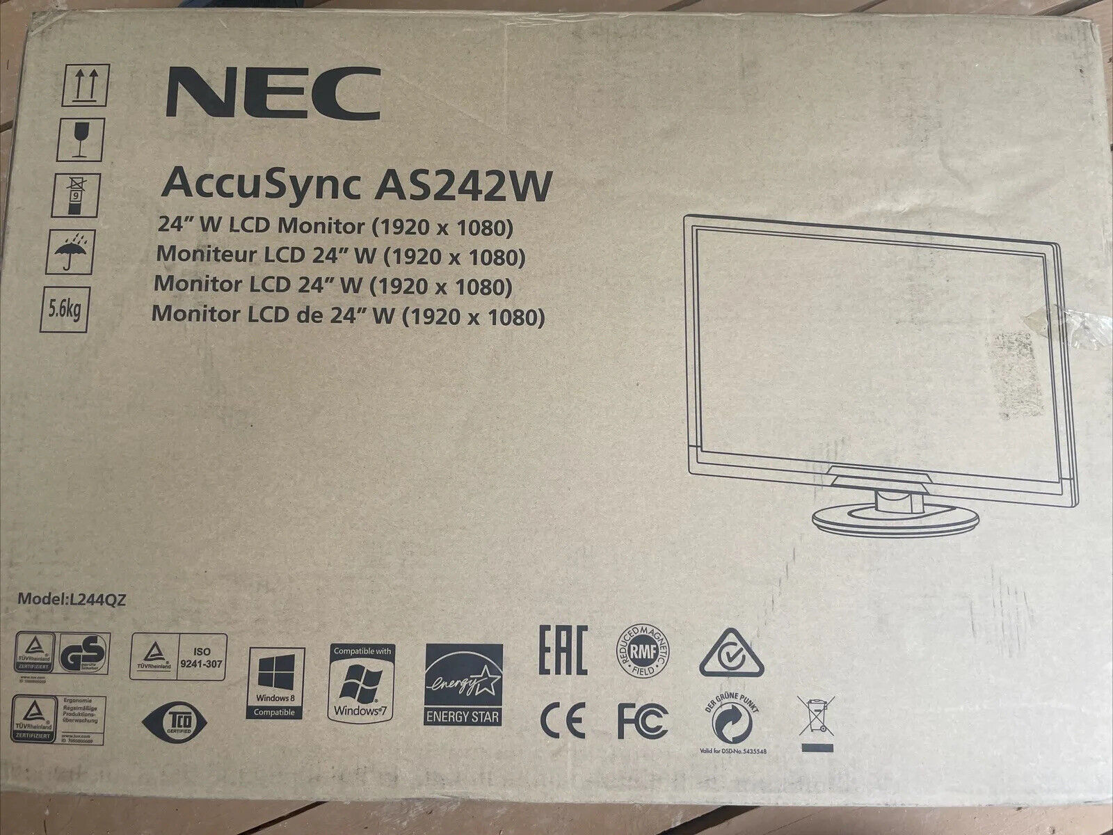 NEC DISPLAY SOLUTIONS AS242W-BK 24