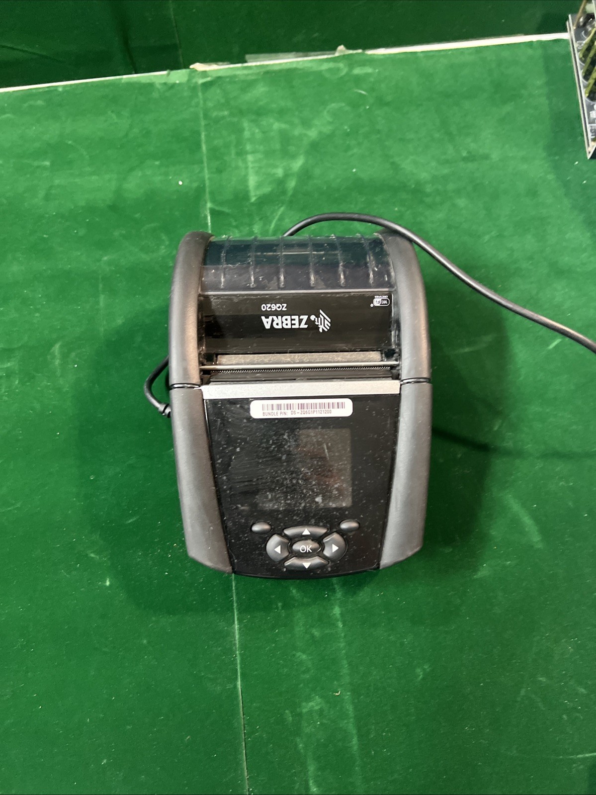 ZEBRA ZQ620 ZQ62-AUWA000-00 PORTABLE THERMAL PRINTER W/ BATTERY, WIFI, BLUETOOTH