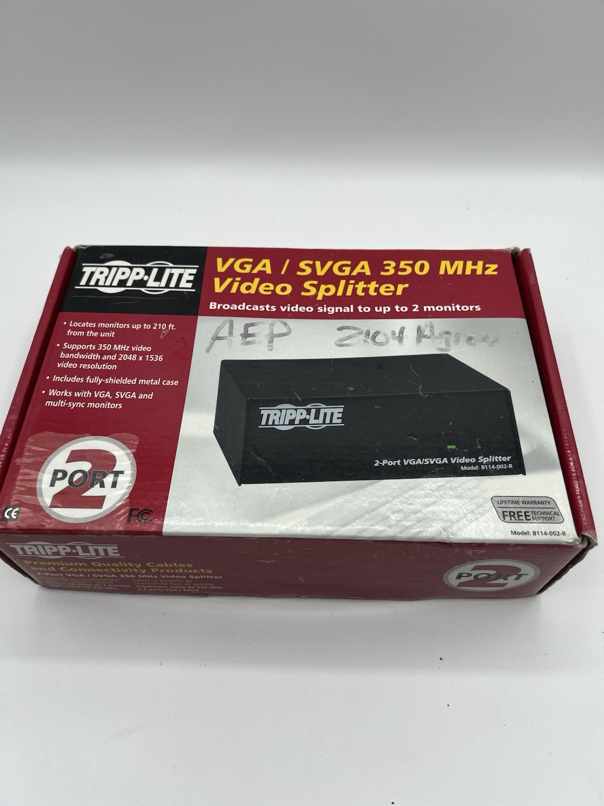 Set Of 5 TRIPP LITE VGA/SVGA 350 MHZ 2PORT VIDEO SPLITTER/SIGNAL BOOSTER