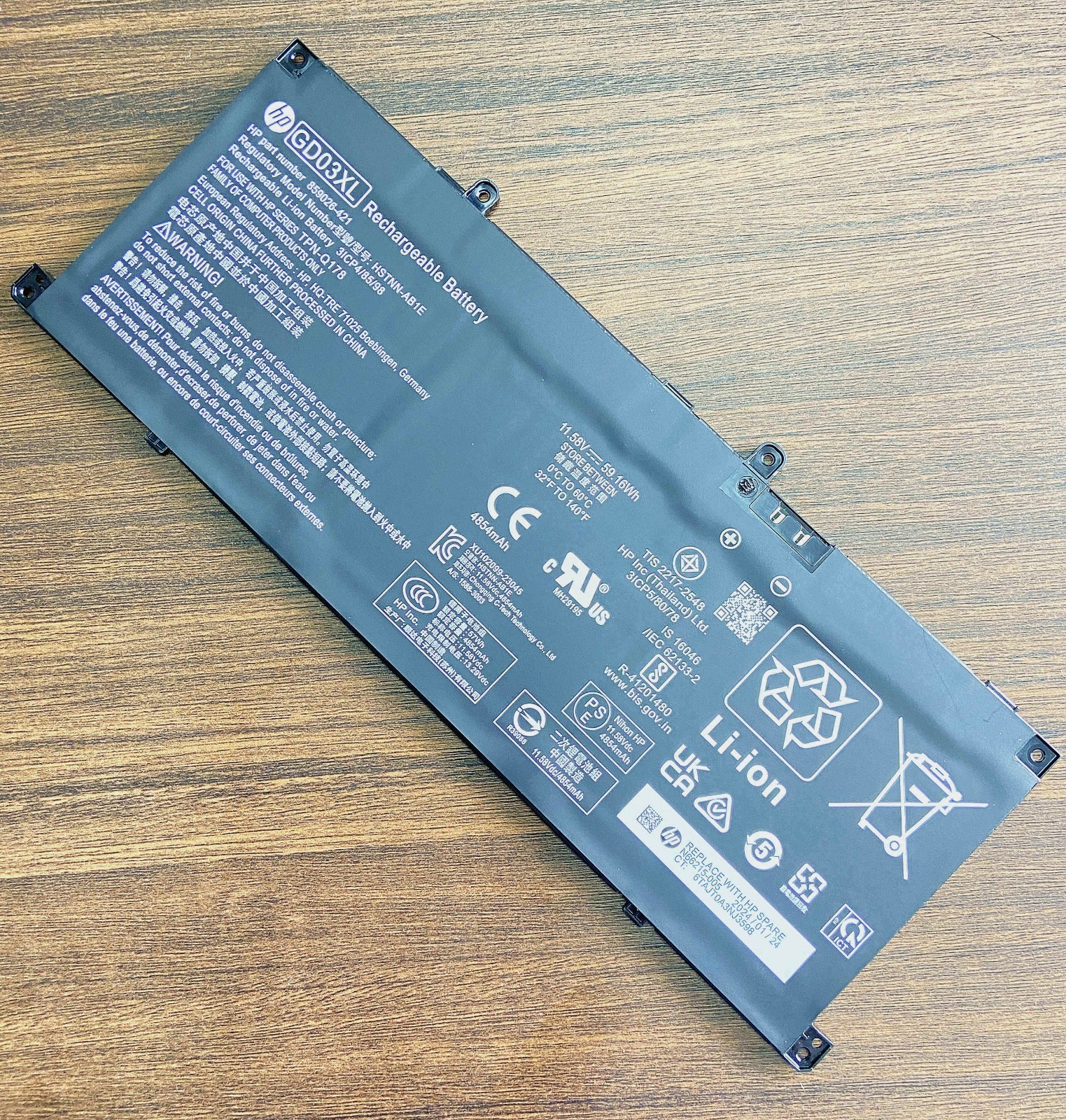 Genuine GD03XL battery EliteBook Ultra G1q Series Notebook N66000-AC1 N66000-1E1
