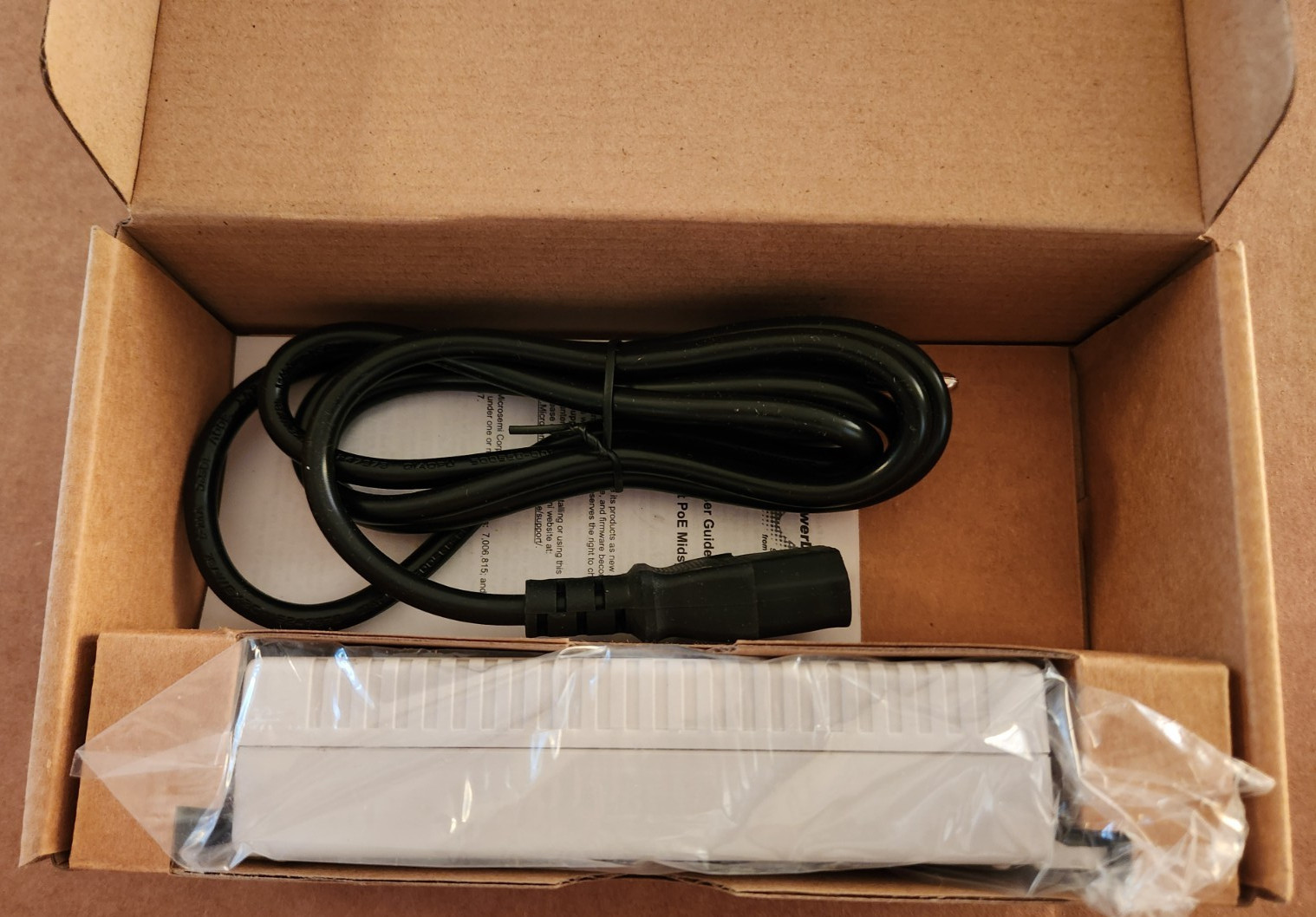 NEW PowerDsine PD-3501G/AC Poe Injector 1-port AC w/CABLE Microsemi Shoretel