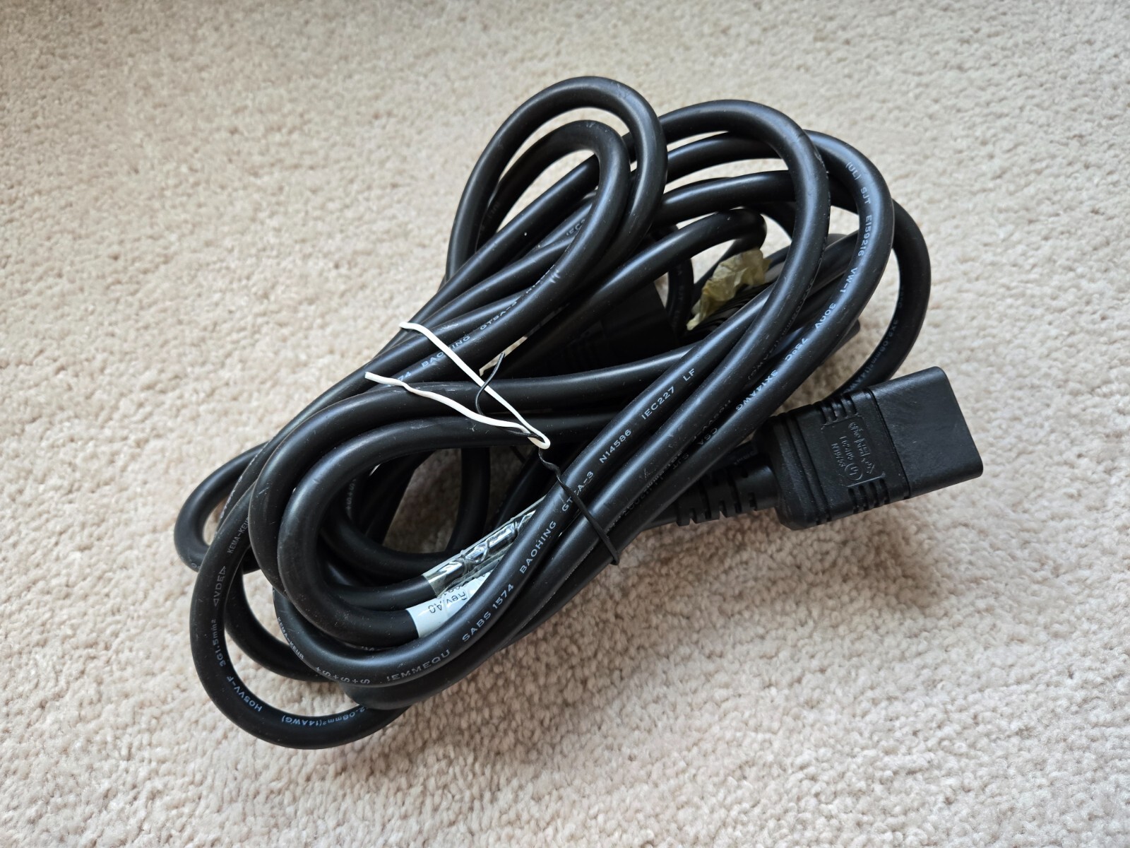 Volex Cisco Jumper 16a 250v AC 9ft Power Cord 72-4129-02 VAC20S to VSC19 Cable 