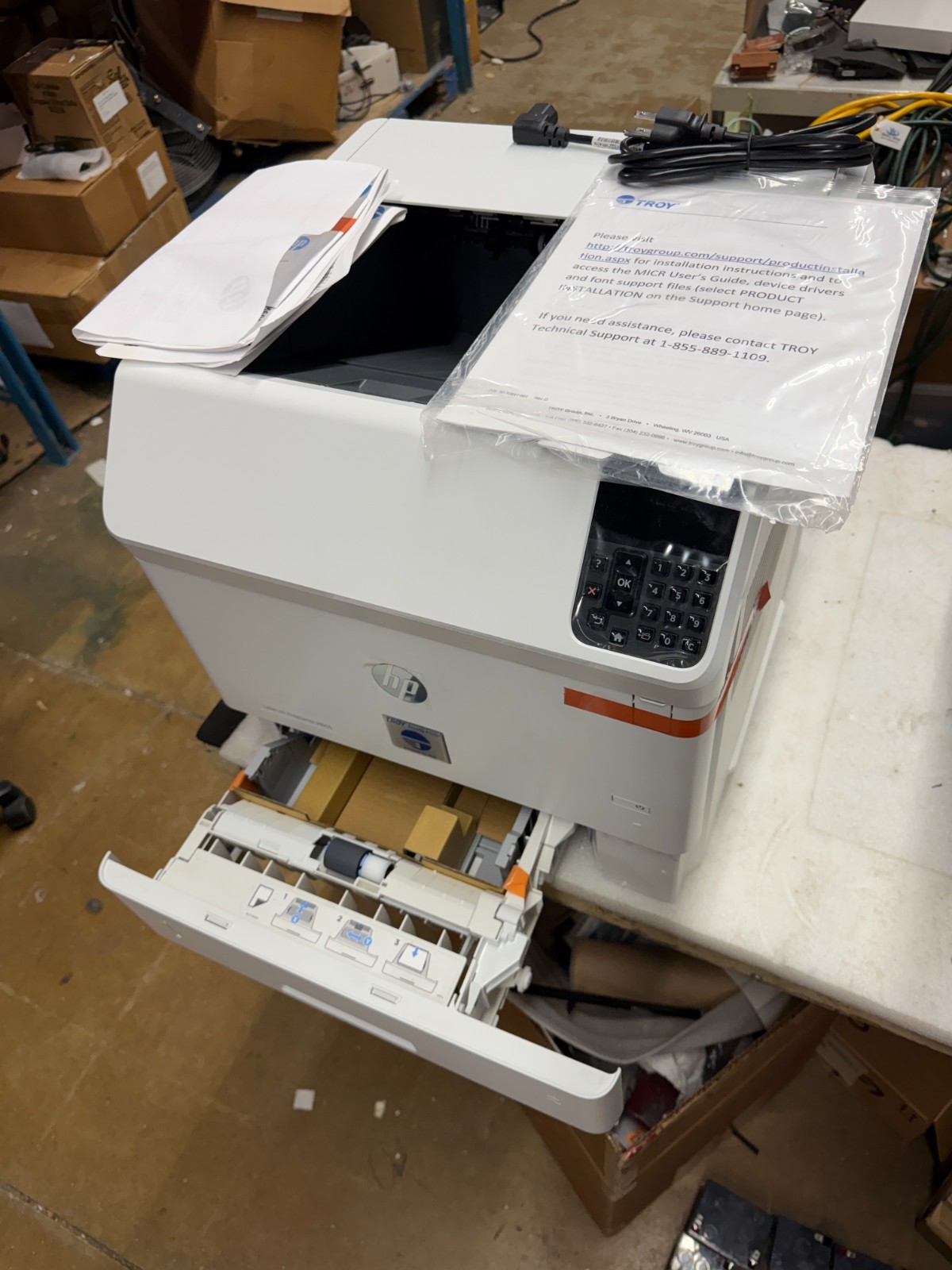 Troy Group MICR HP LaserJet Monochrome M605n Laser Secure Printer E6B69A Toner