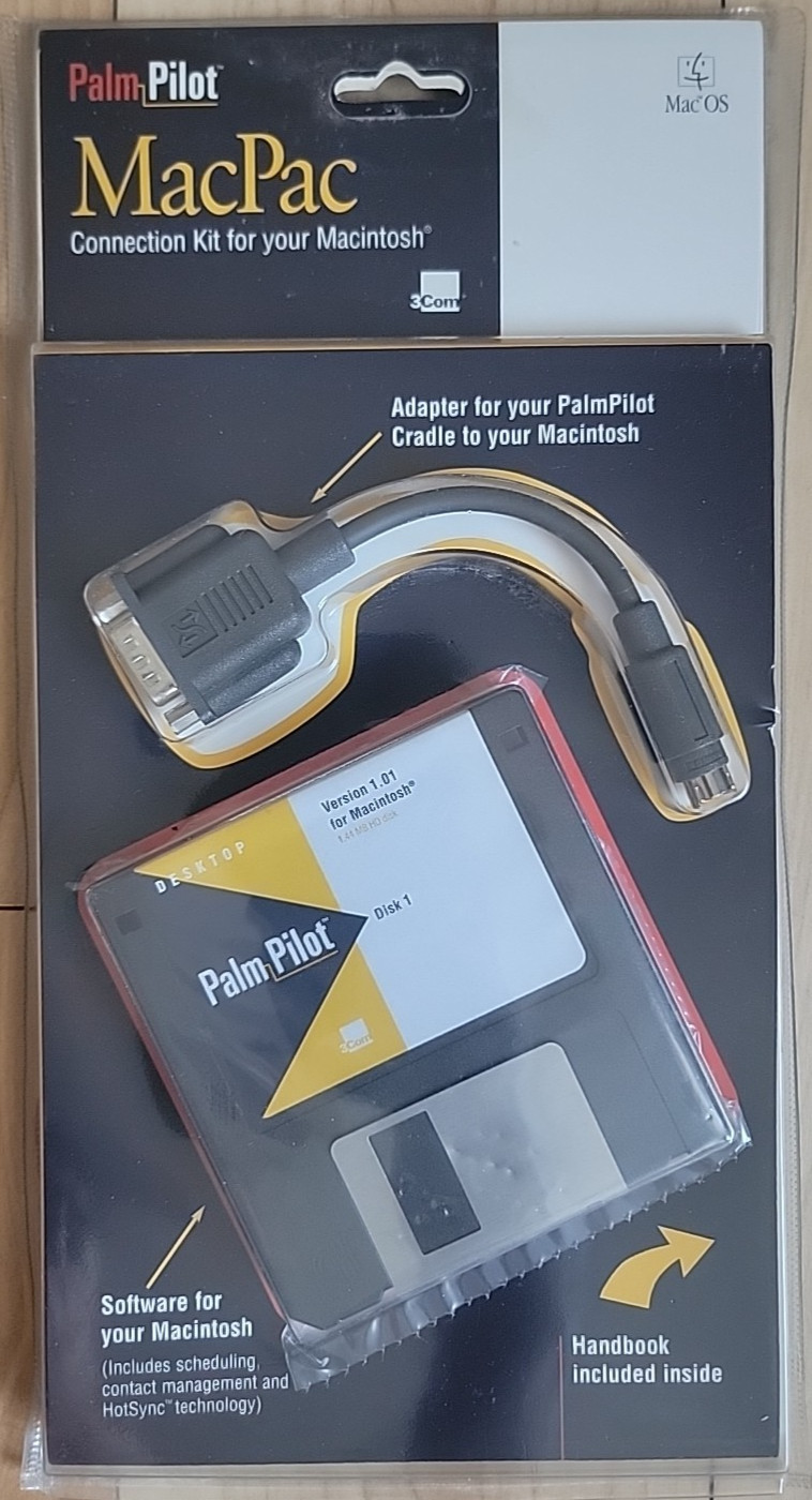PalmPilot MacPac Kit Ver. 1.0 Software for Macintosh & Adapter 1997 NEW Sealed