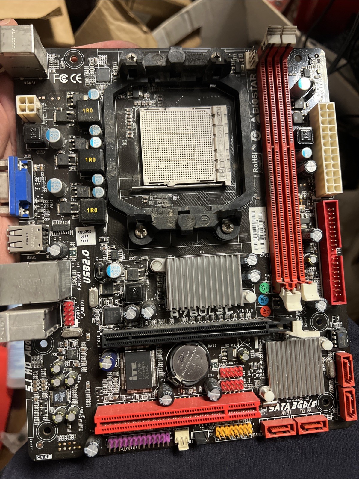 Biostar Socket AM3/AMD 760G/DDR3 MicroATX Motherboard A780L3C