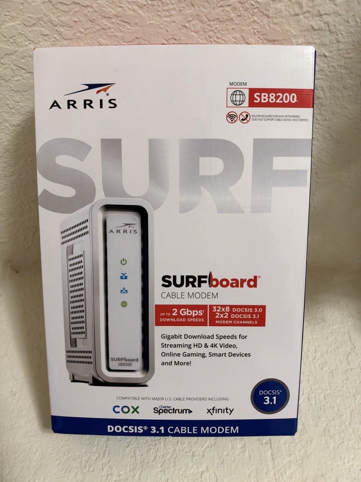 ARRIS SURFboard SB8200 DOCSIS 3.1 1 Gbps Cable Modem