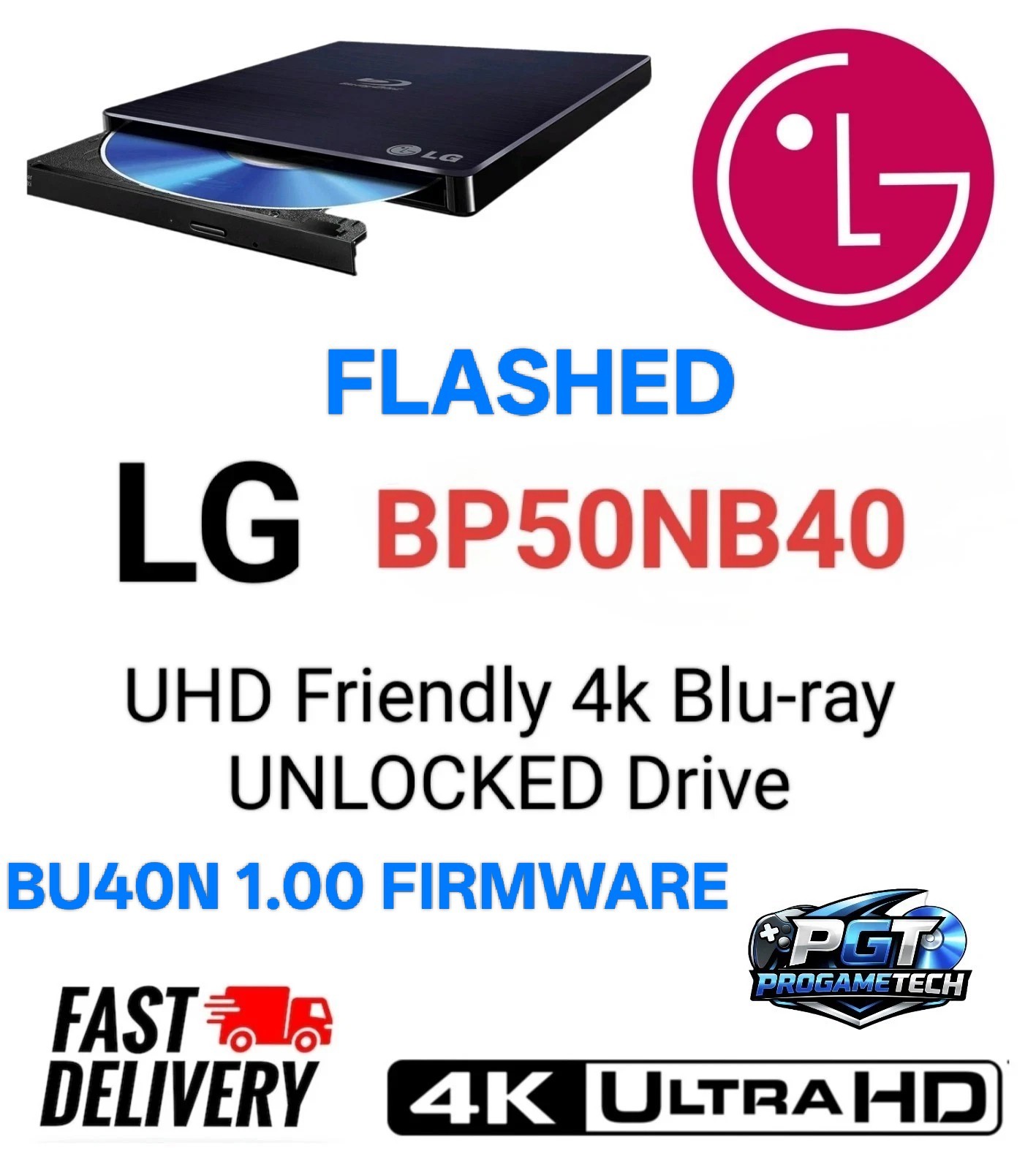 LG BP50NB40 Slim External Drive 4k UHD Friendly MakeMKV DVDFab LibreDrive