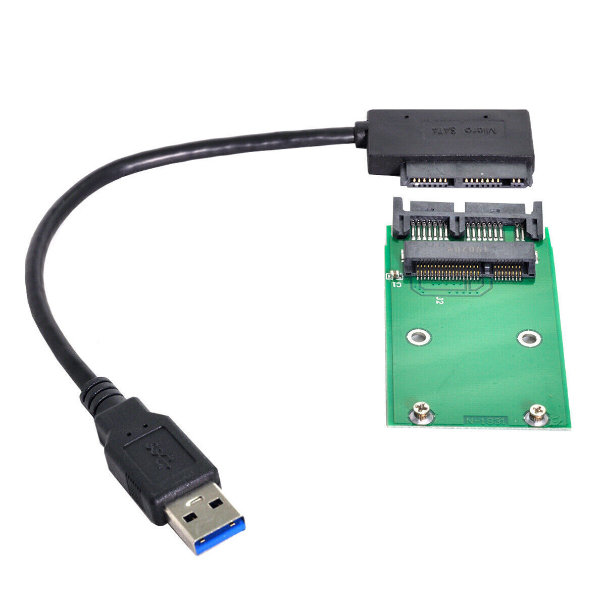 USB 3.0 to mSATA 50Pin SSD 1.8" Micro SATA 7+9 16pin Adapter Add on Cards SATA