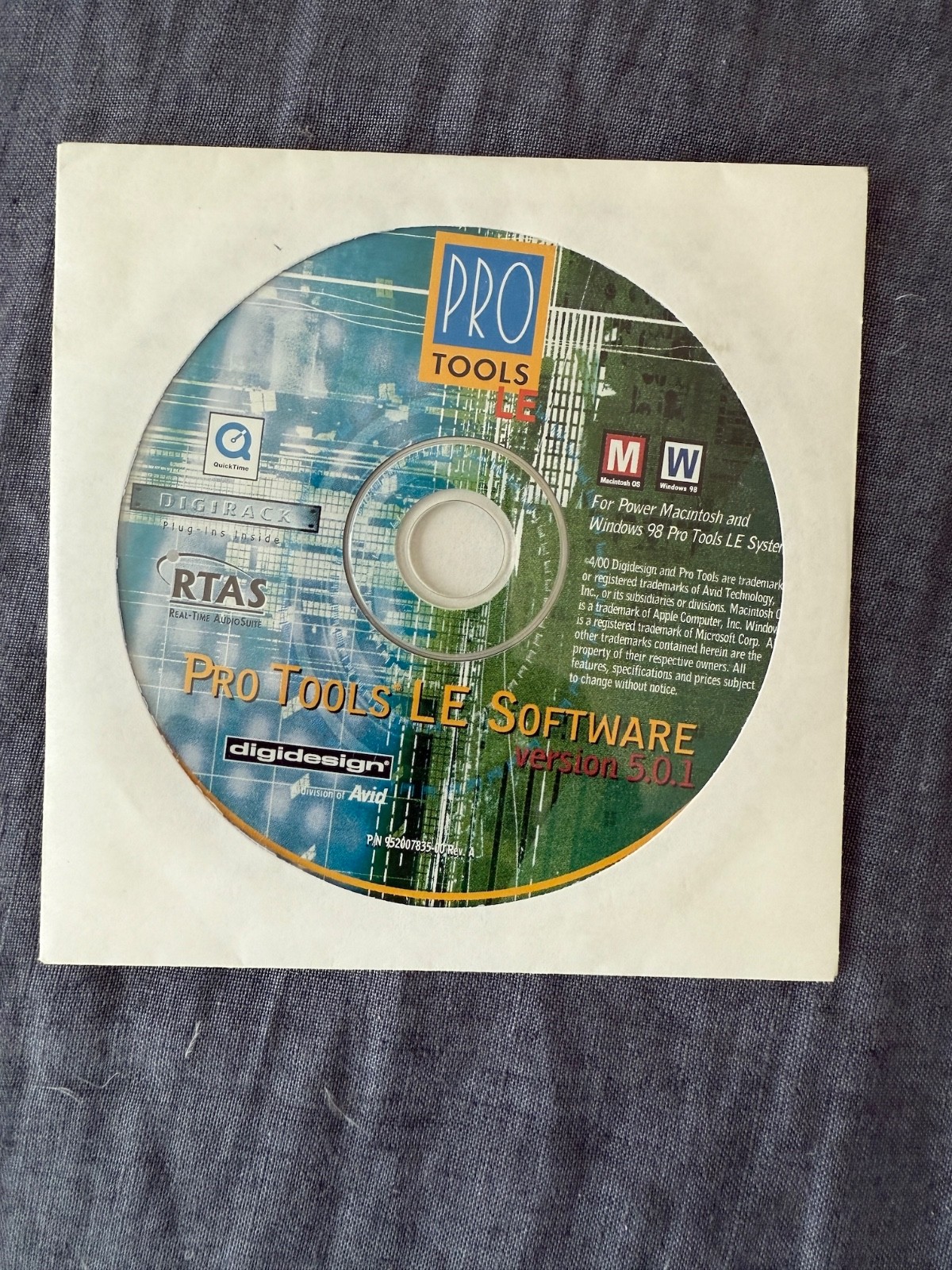 Digidesign Pro Tools LE   MAC/Windows  Software Install Disk