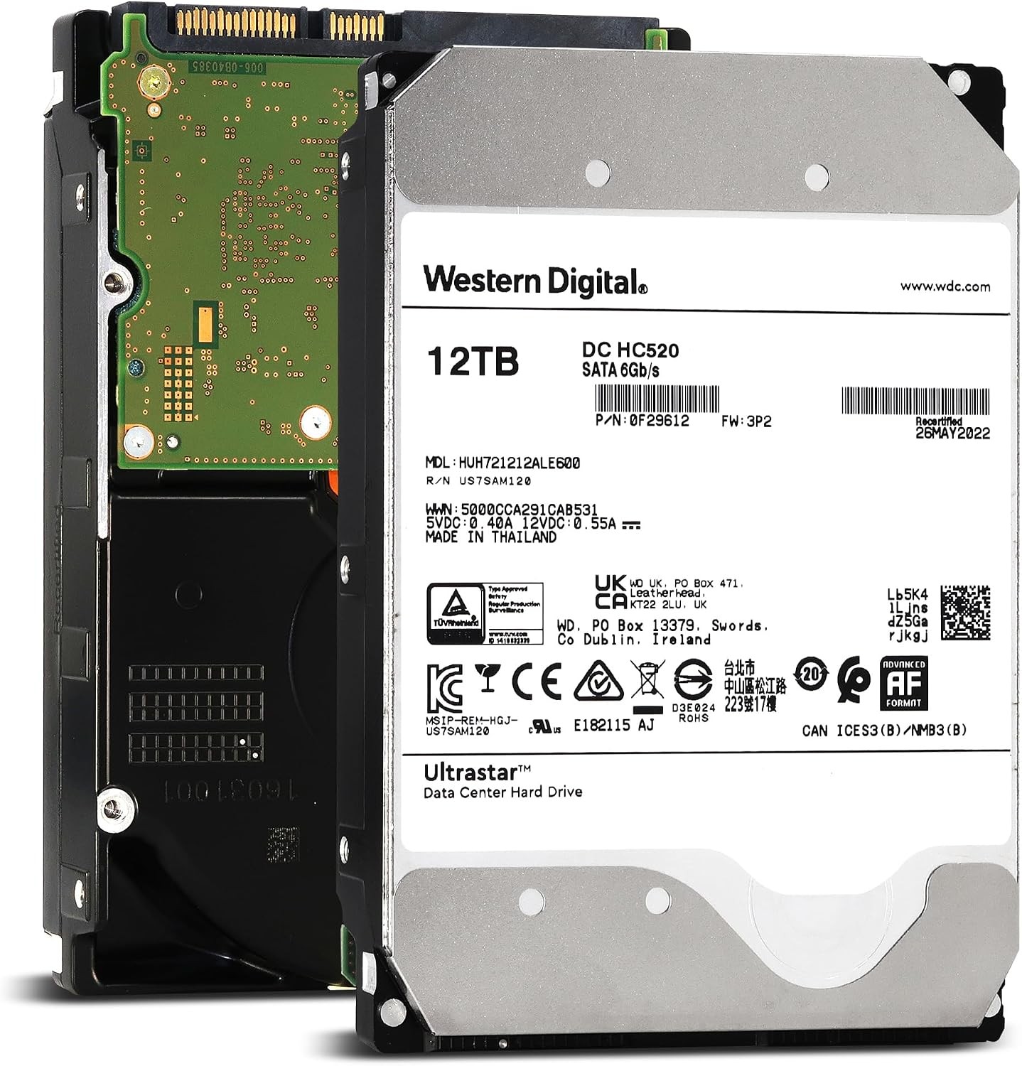 Western Digital HGST WD Ultrastar DC HC520 12TB SATA 6Gb/s 3.5" Data Center SSD