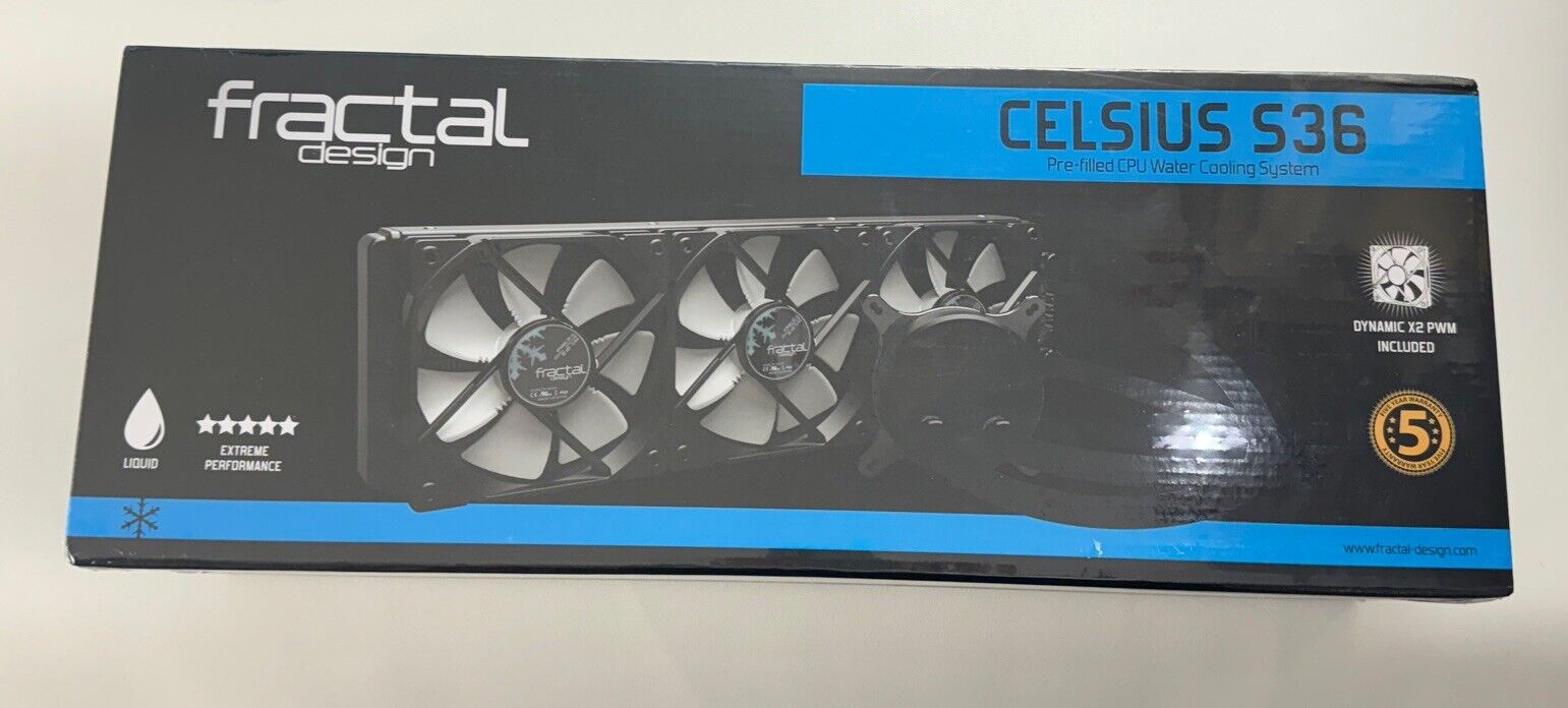 FRACTAL DESIGN CELSIUS S36 CPU Liquid WATER Cooler COOLING SYSTEM For Gaming PC