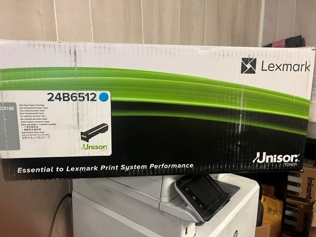 Genuine Lexmark 24B6512 Cyan Extra High Yield Toner Cartridge sealed
