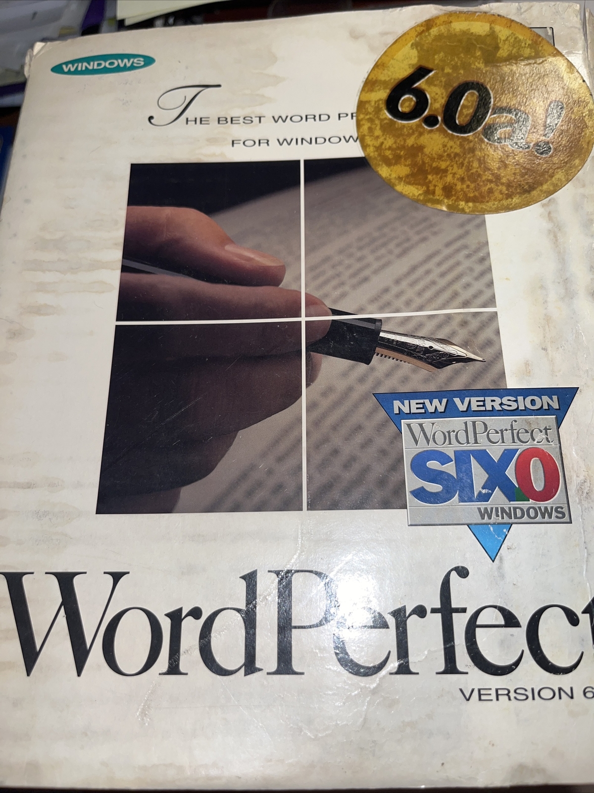Vintage 1994 WordPerfect Complete Version 6.0A DOS/Windows Manual License Disks