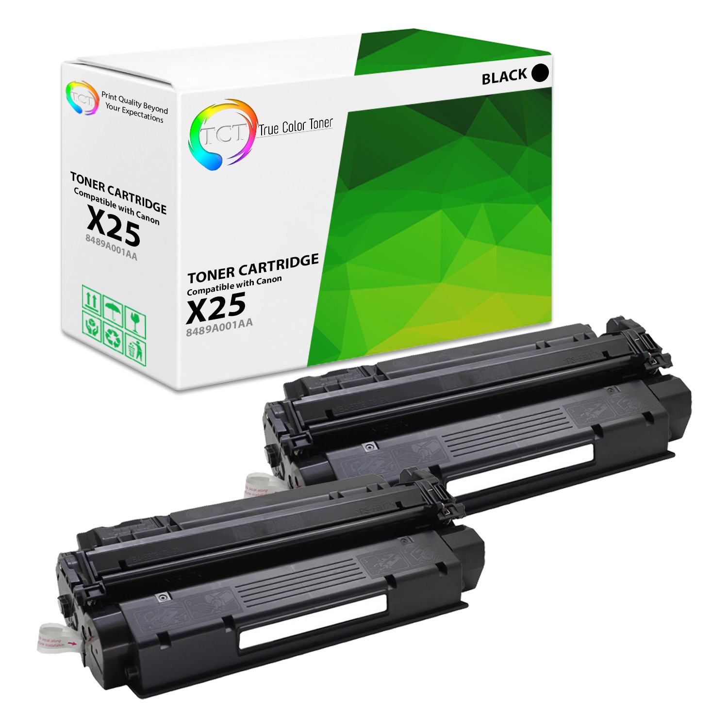 TCT 2PK X25 - 8489A001AA Black Toner Cartridges For Canon Imageclass MF3240
