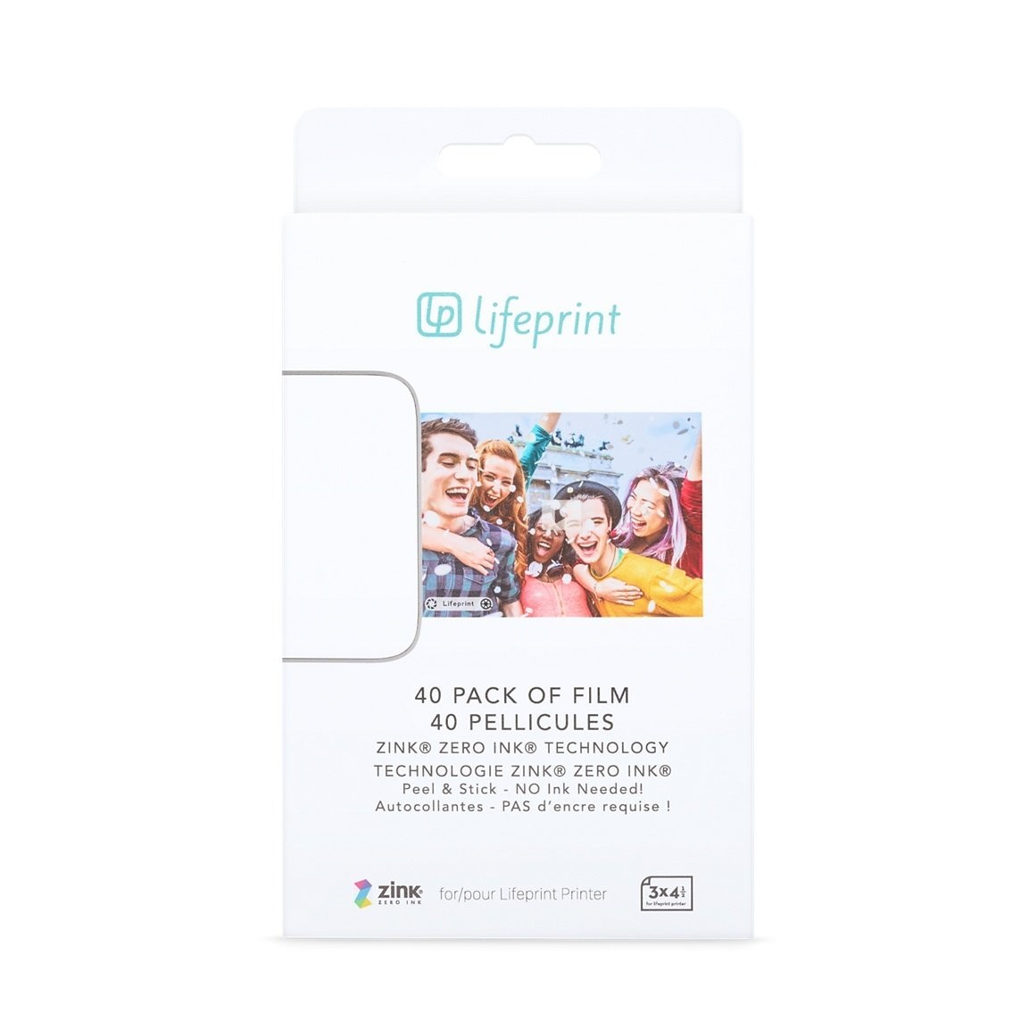 Lifeprint 3x4.5 ZINK Sticky Photo Film 40 Sheets for AR Printer