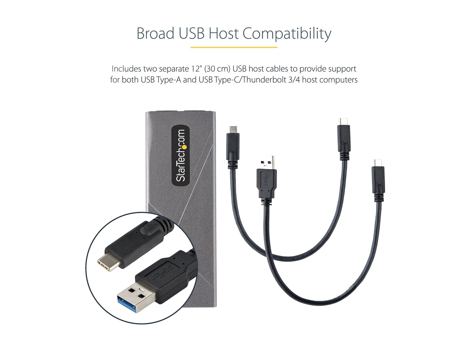 StarTechcom M.2 PCIe NVMe/M.2 Sata Ssd Usb Enclosure M2-USB-C-NVME-SATA