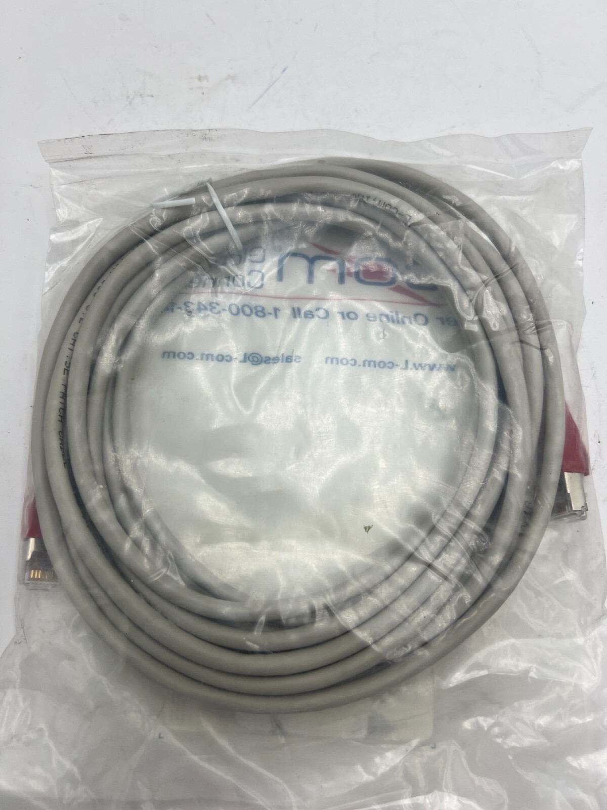 (QTY 2) L-Com TRD855XCR-15 Patch Cable Shielded Cat 5e RJ45/RJ45 15' Ft 26AWG