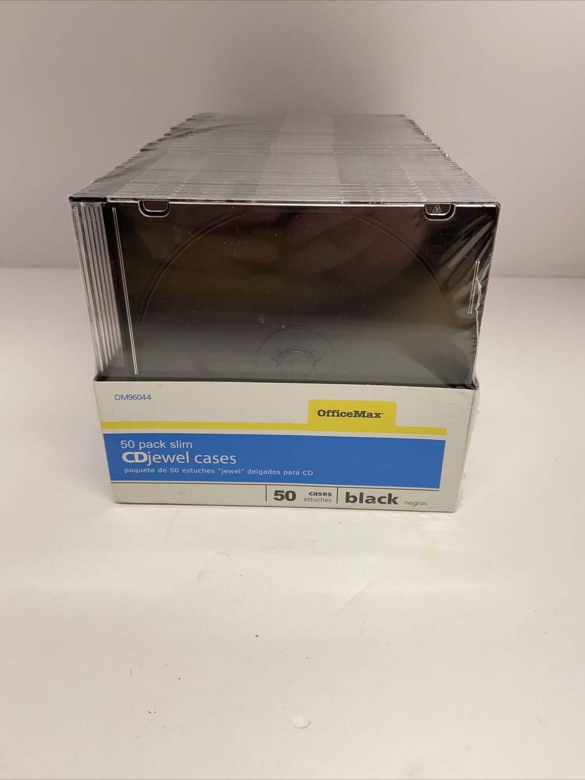 Office Max Slim 5.2 mm Jewel Case Black Single CD DVD Disc Storage Box