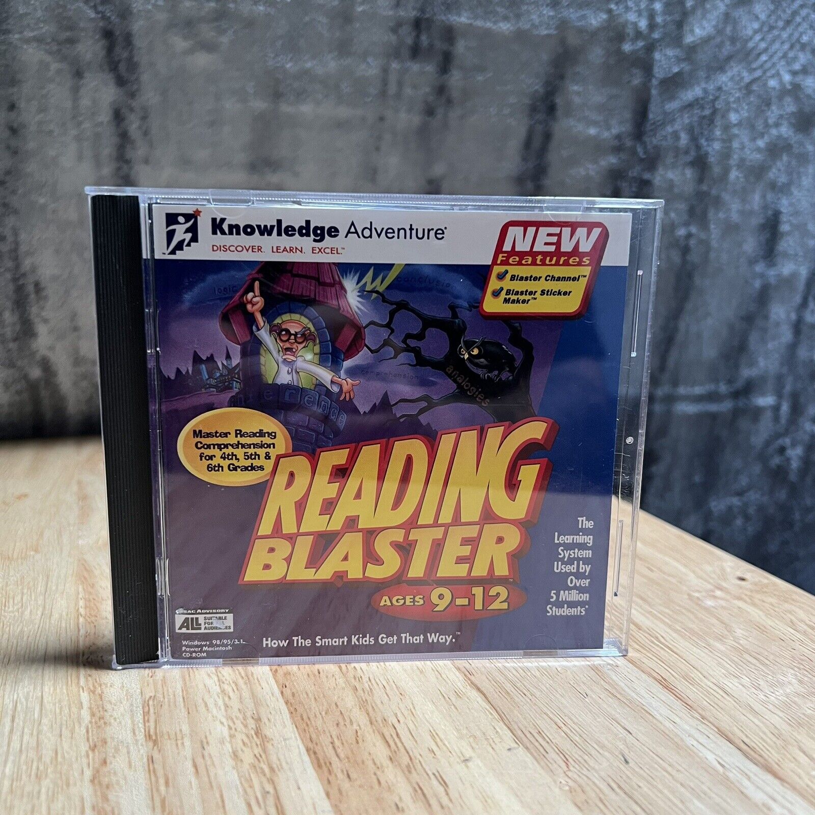 Reading Blaster Vocabulary CD Ages 9-12 (1998, Knowledge Adventure) Windows 98