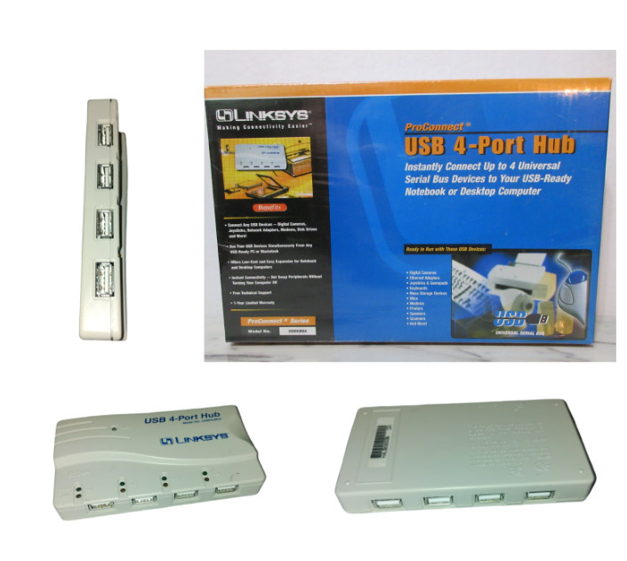 NEW Sealed Linksys ProConnect Universal USB 4-Port Hub Model  USBHUB04