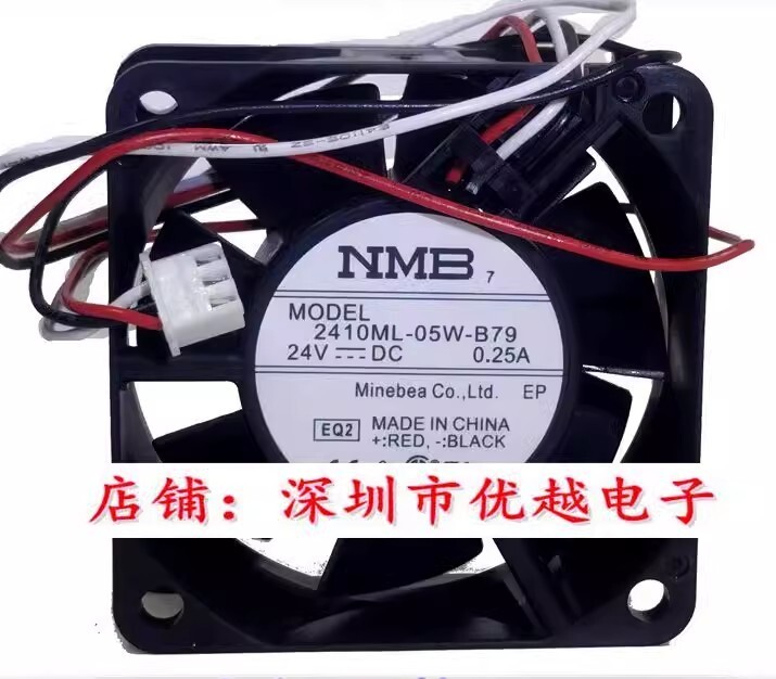 NMB 2410ML-05W-B79 DC24V 0.25A 3-Wire Cooling Fan
