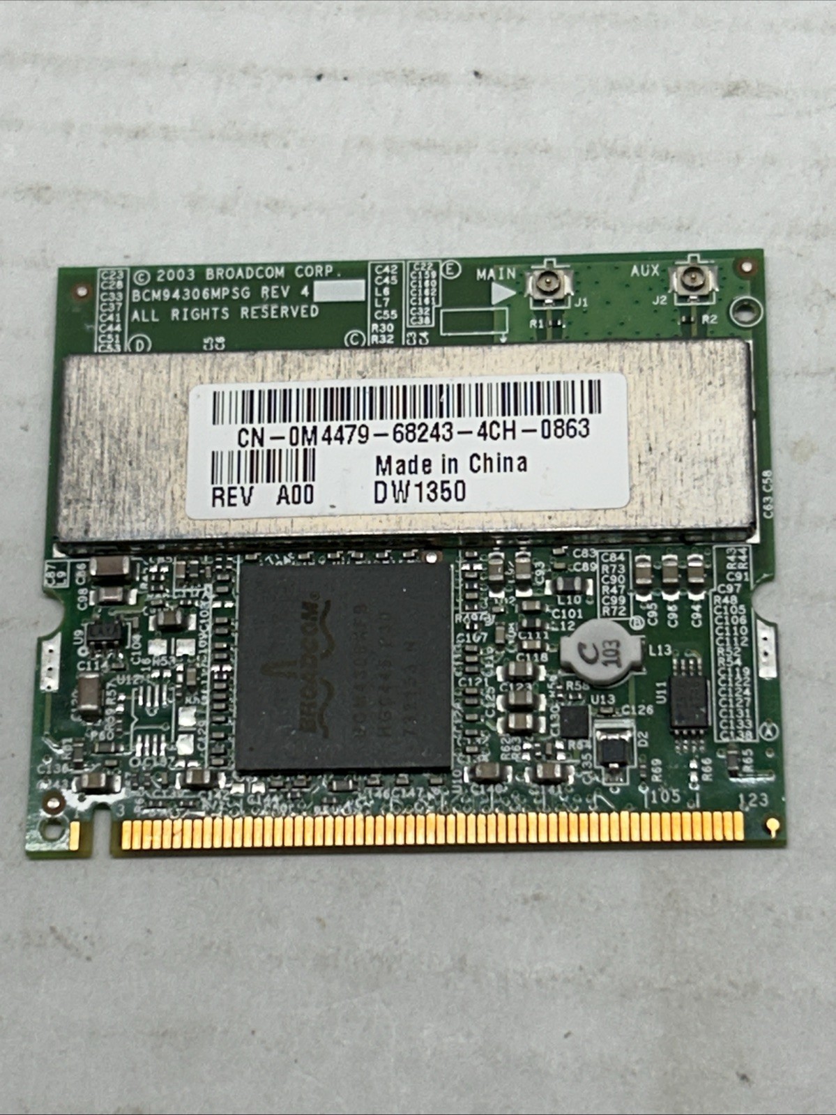 Broadcom BCM94306MPLNA 802.11g Mini PCI Wireless (Universal)