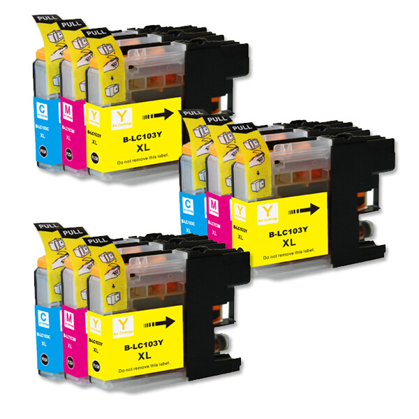 9P XL CMY Ink Cartridges fits Brother LC103 MFC-J4510DW MFC-J475DW MFC-J875DW