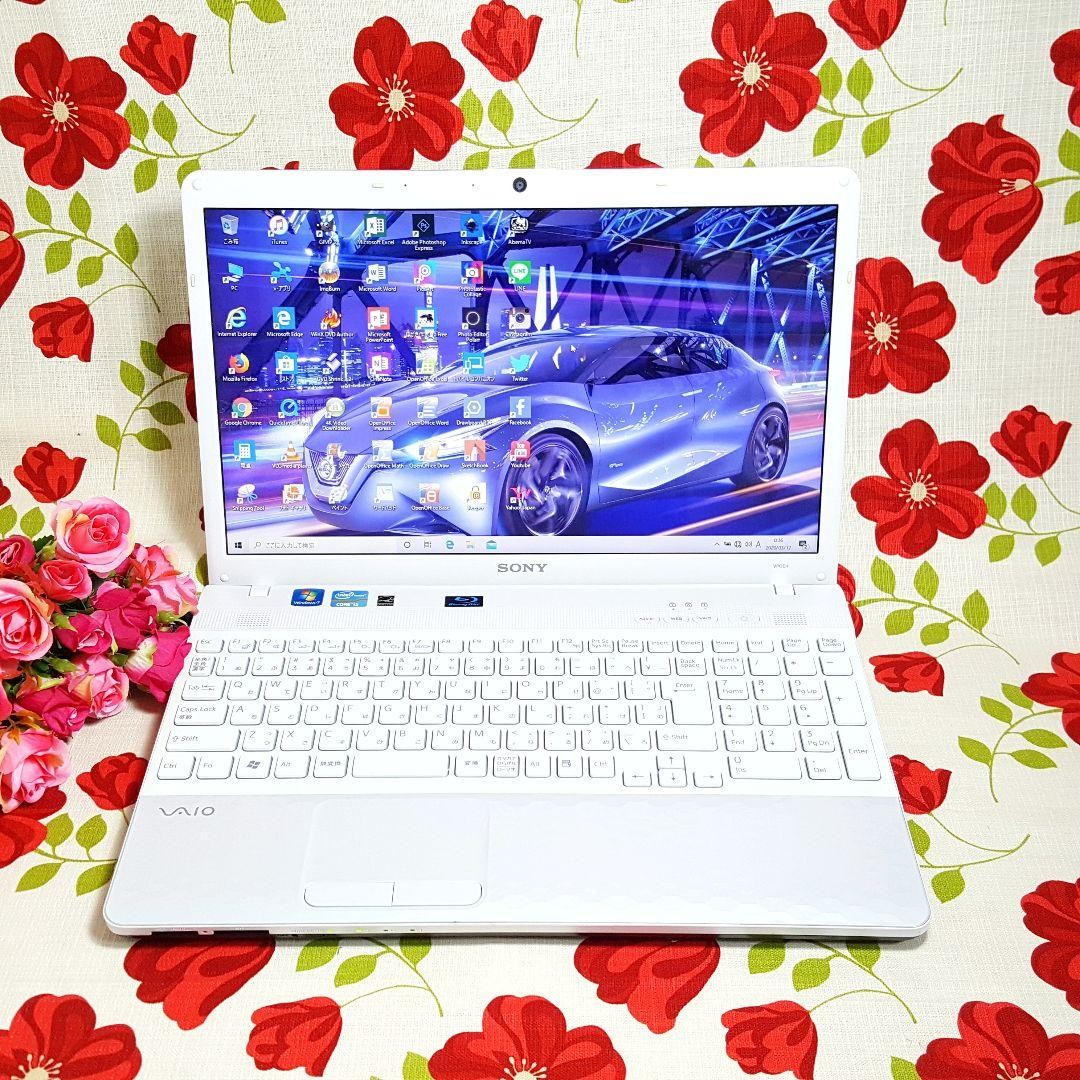 SONY VAIO 8GB 256GB SSD Windows 11 15.6in White Laptop Used Notebook PC Used