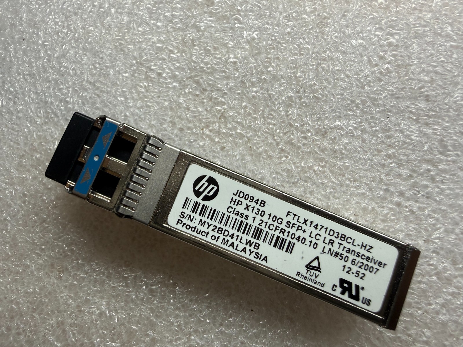HP JD094B X130 FTLX1471D3BCL-HZ 10GBASE-LR 10G SFP+LR LC 1310nm 10km SMF