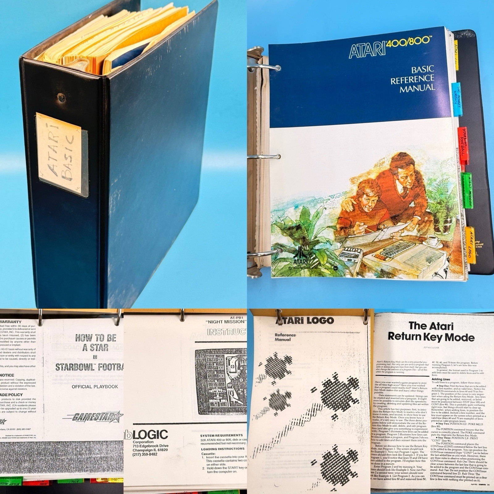 Atari 400/800 Manuals Basic Reference Manual & More