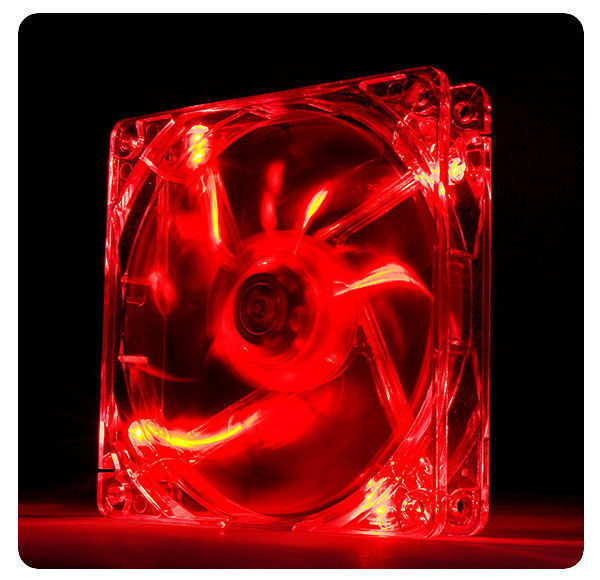 Thermaltake  Pure 12 LED Red 120mm x 120mm x 25mm Sleeve Fan (CL-F019-PL12RE-A)