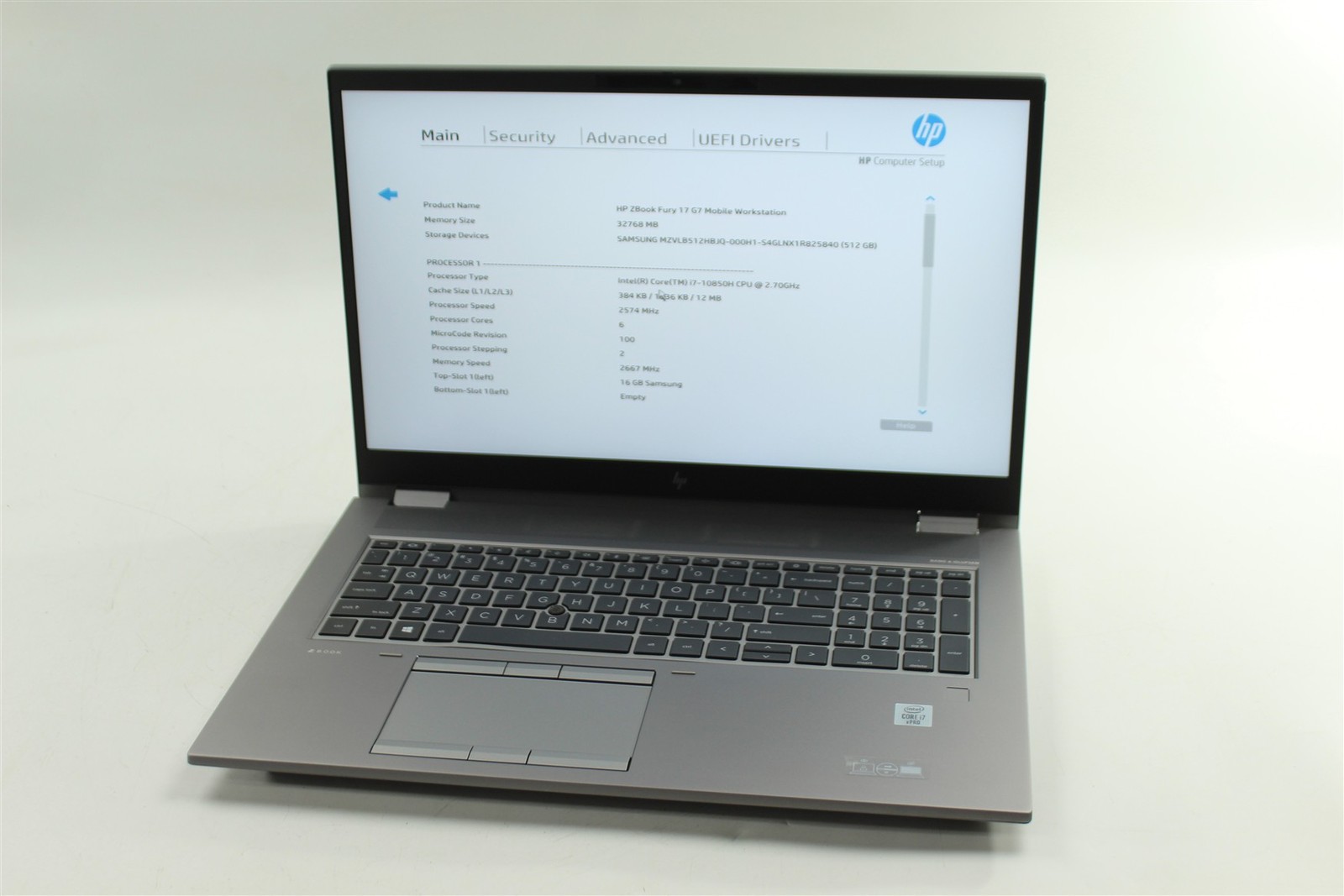HP ZBook Fury 17 G7 17.3" FHD i7-10850H 2.7GHz 512GB SSD 32GB RAM RTX 4000 W11P