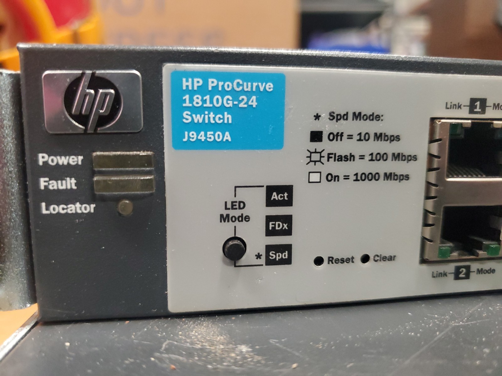 OEM HP ProCurve 1810G-24 24 Port Gigabit Ethernet Switch J9450A